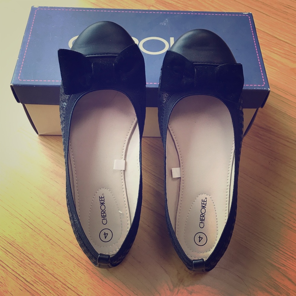 Girls’ Faith Herringbone Ballets Flats, Cherokee